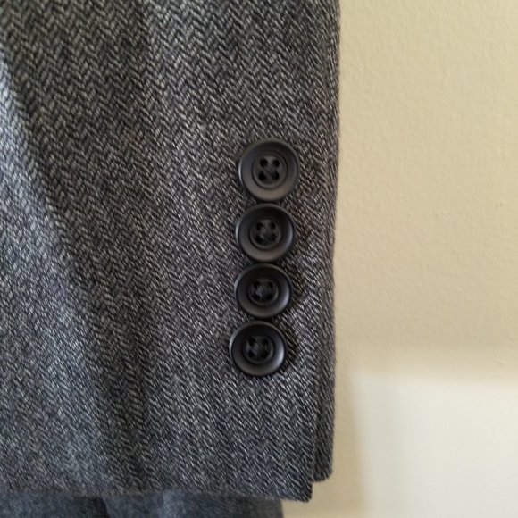 Jean Paul Germain Herringbone Pattern Suit Jacket 46L - Picture 8 of 11